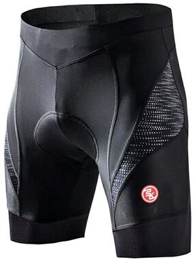 Souke Sports Mens 4D Padded Cycling Shorts Black Reflective Bike Tights Large